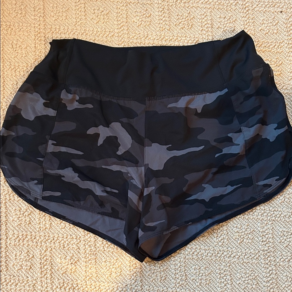 Athleta Dark Camo Athletic Shorts